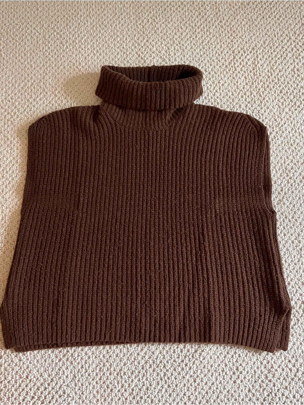 Splendid Chocolate Brown Ribbed Turtleneck Sweater